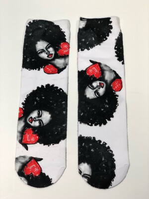 Afro Love Crew Socks