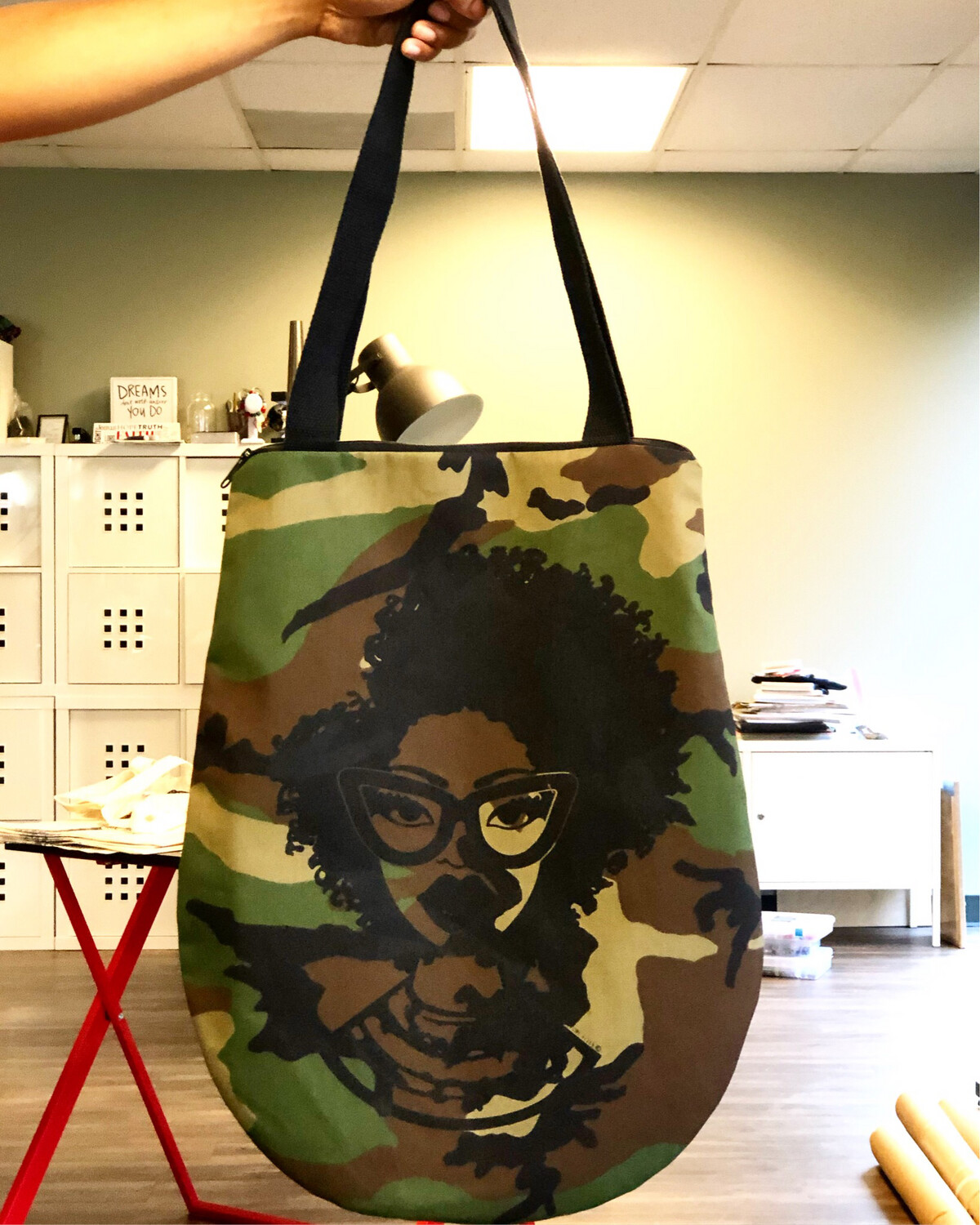 Fashion Fro Camo Weekend Tote