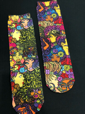 Flower Fro Collection Crew Socks