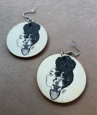 Braided Bun Small Circle Earrings Braided Bun Small Circle Earrings