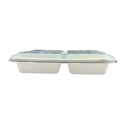 LD33 3-Compartment Eco-Friendly Paper Container with Plastic Lids