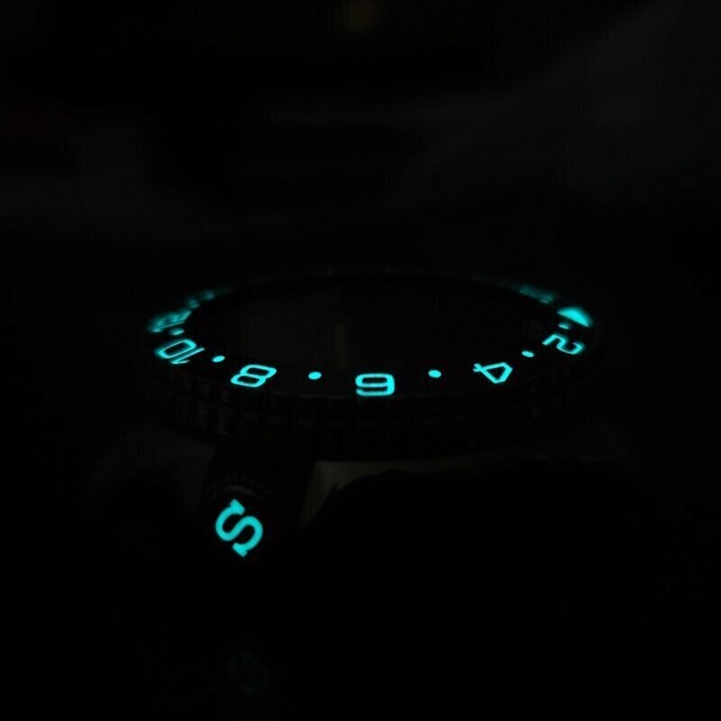S Crown for SKX007 lumed, Lume Type: BGW-9 Grade A ef