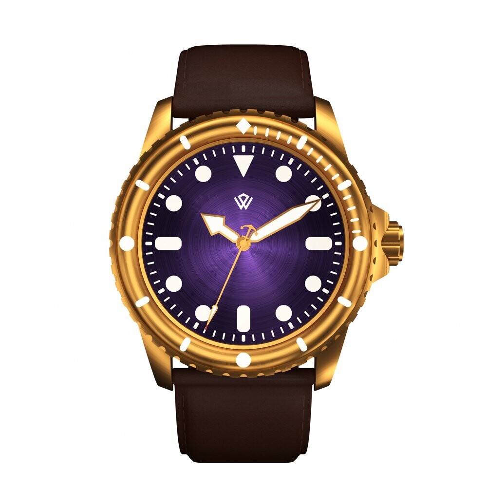 V1.2 Bronze Pearl Diver Purple Dial No date Automatic 3D Lume