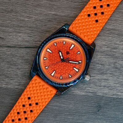 Swiss Made V2 Orange Lumed chapter ring Timascus Basilea Collection 39 mm automatic wristwatch Soprod M100