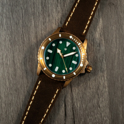 Malachite Bronze Wristwatch No date Automatic 3D Lumeblocks BGW9