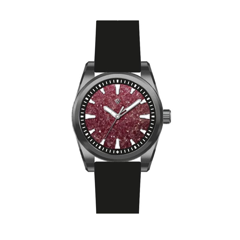Strawberry quartz Basilea Titanium Grade 5 automatic watch