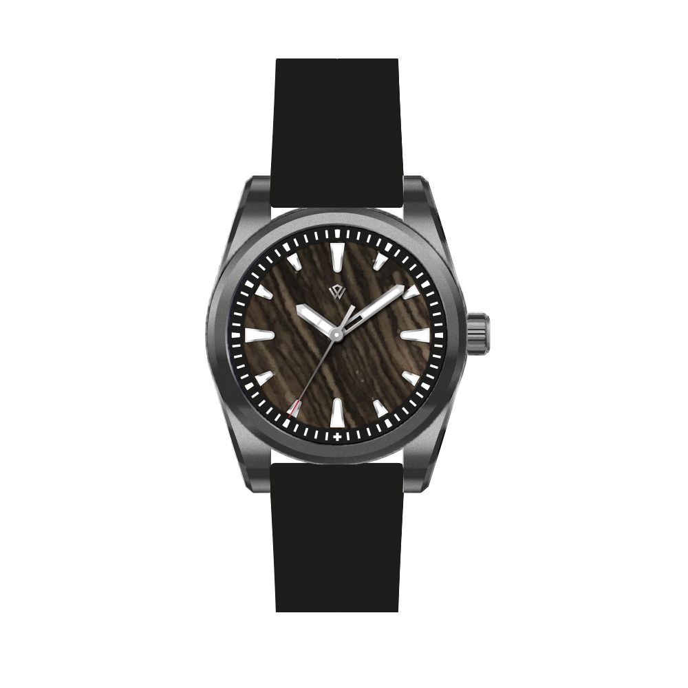 Wood grain Basilea Titanium Grade 5 automatic watch