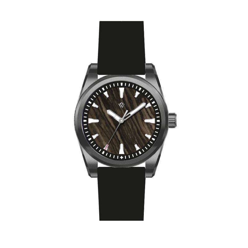 Wood grain Basilea Titanium Grade 5 automatic watch