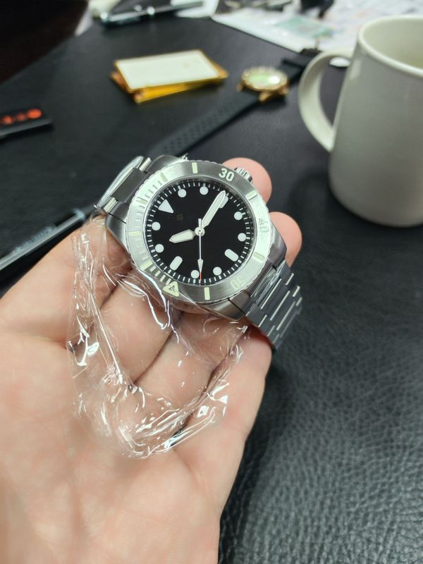 Steel PEARL DIVER Musou black dial steel insert 39 mm