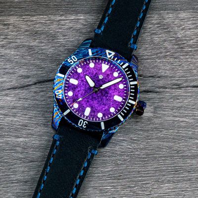 Pink crystalized titanium TIMASCUS Pearl Diver V1 9039 Miyota 9039 BGW9 Lume