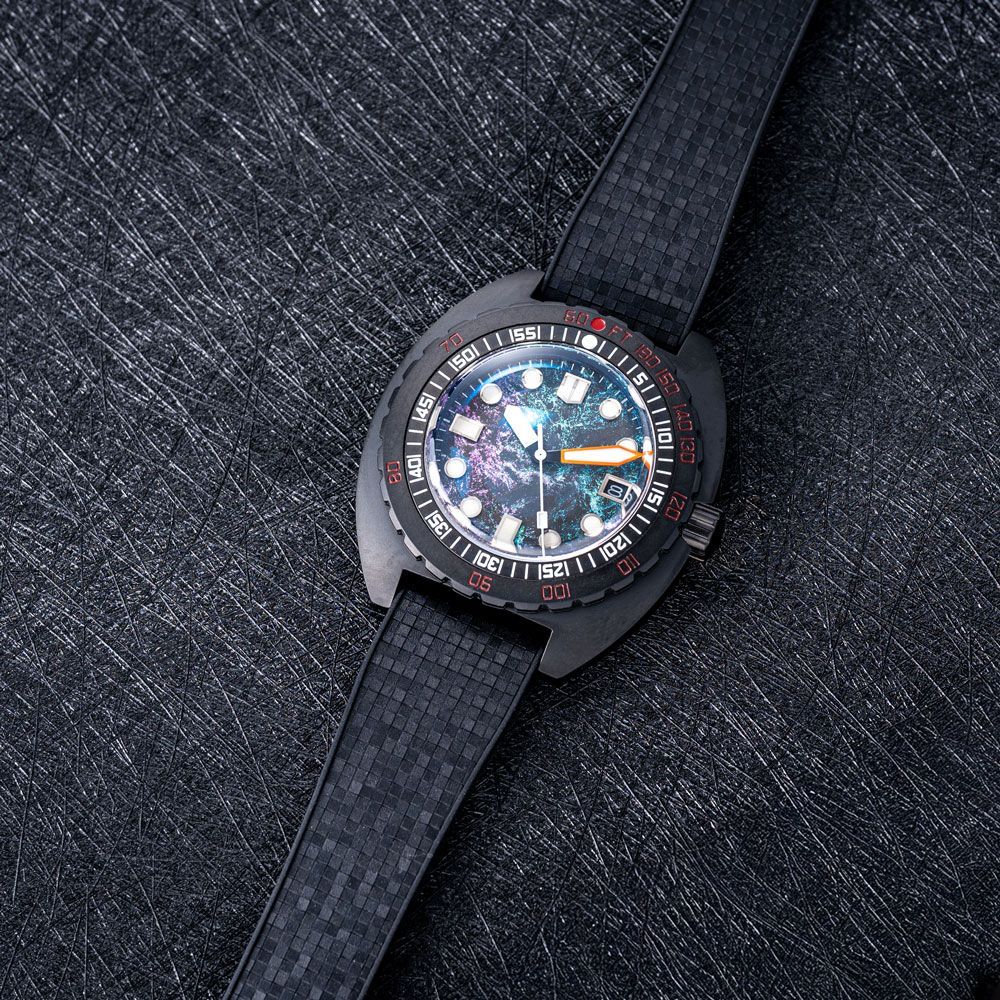 Dark Diver — Sandblasted Stainless steel Diver – 44 mm Dark Diver — Sandblasted Stainless steel Diver – 44 mm