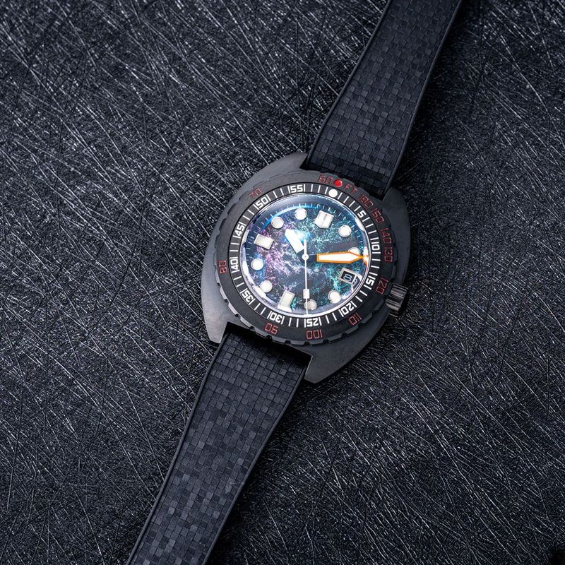 Dark Diver — Sandblasted Stainless steel Diver – 44 mm