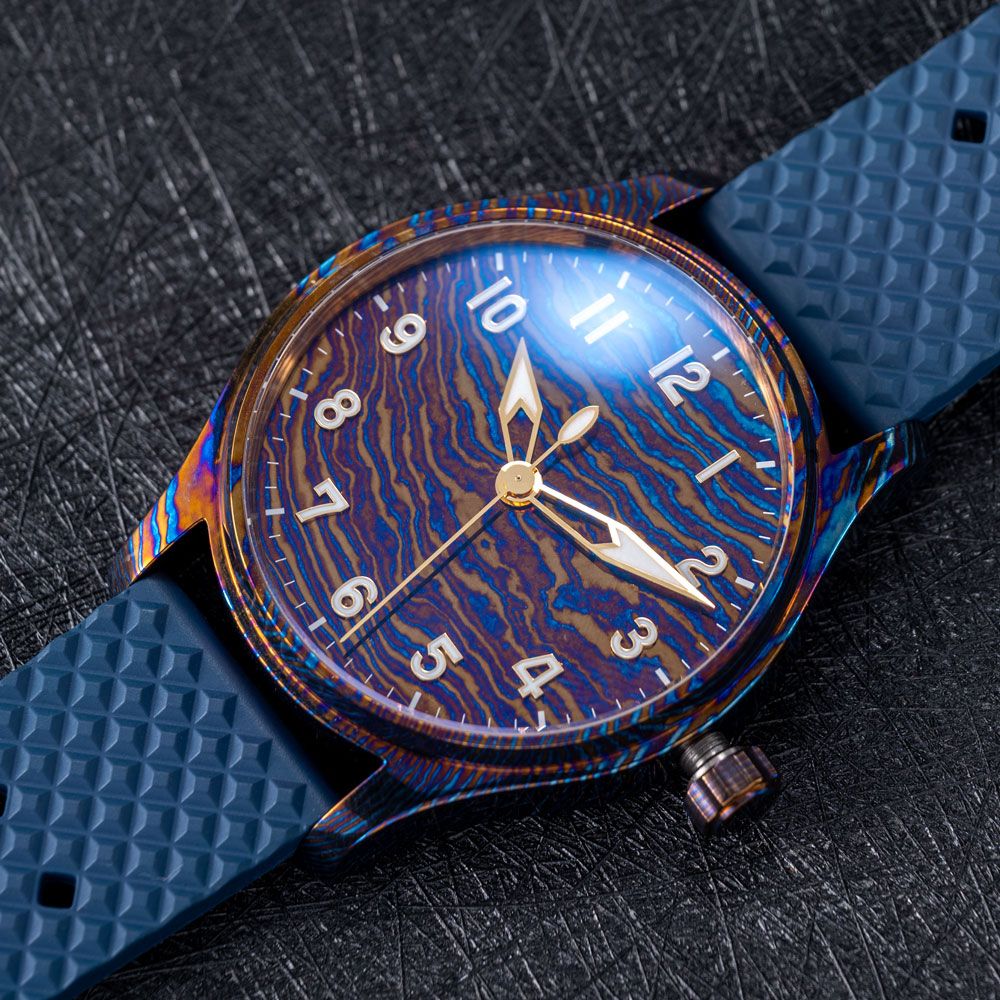 Timascus Pilot Watch — Timascus Dial Dial (NH38A No-date) – 40 mm