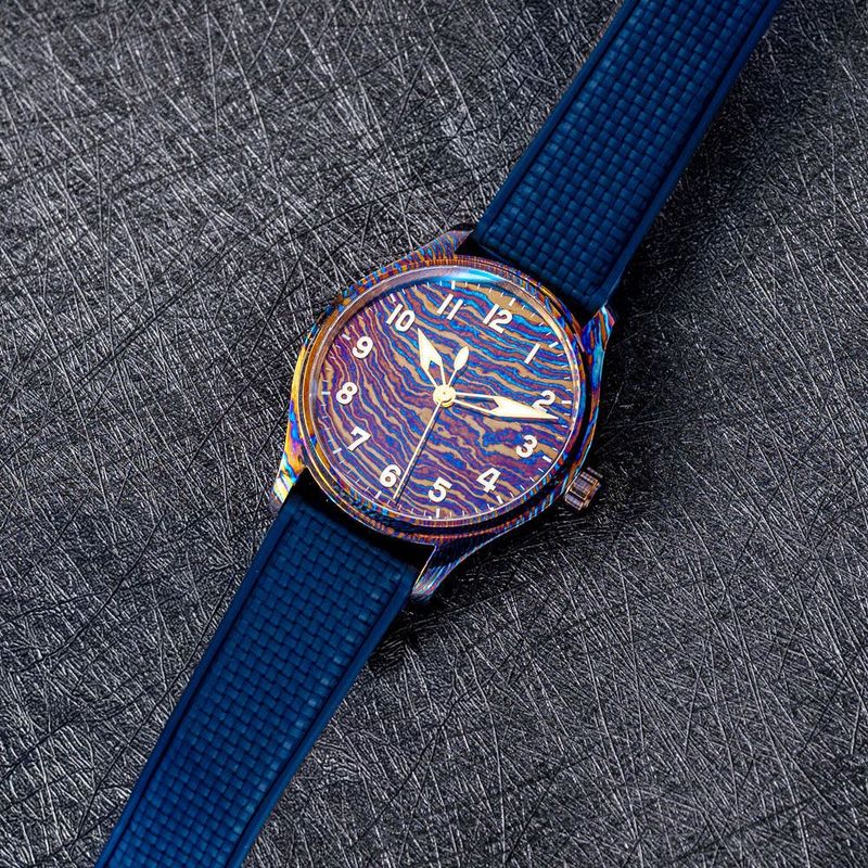 Timascus Pilot Watch — Timascus Dial Dial (NH38A No-date) – 40 mm