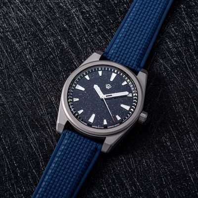 Basilea 39 mm – Dark Blue Aventurine Dial, Grade 5 Titanium, Soprod M100 Basilea 39 mm – Dark Blue Aventurine Dial, Grade 5 Titanium, Soprod M100