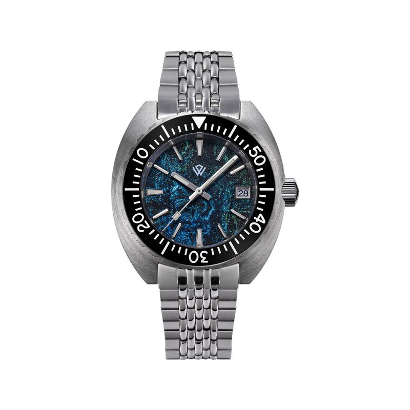 The Ocho - 42 mm diver watch automatic movement blue carbon