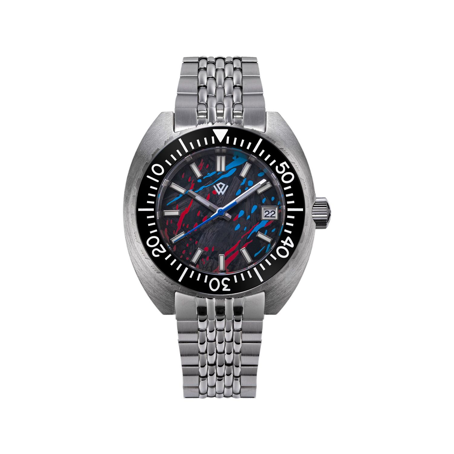 The Ocho - 42 mm diver watch automatic movment multi-color carbon