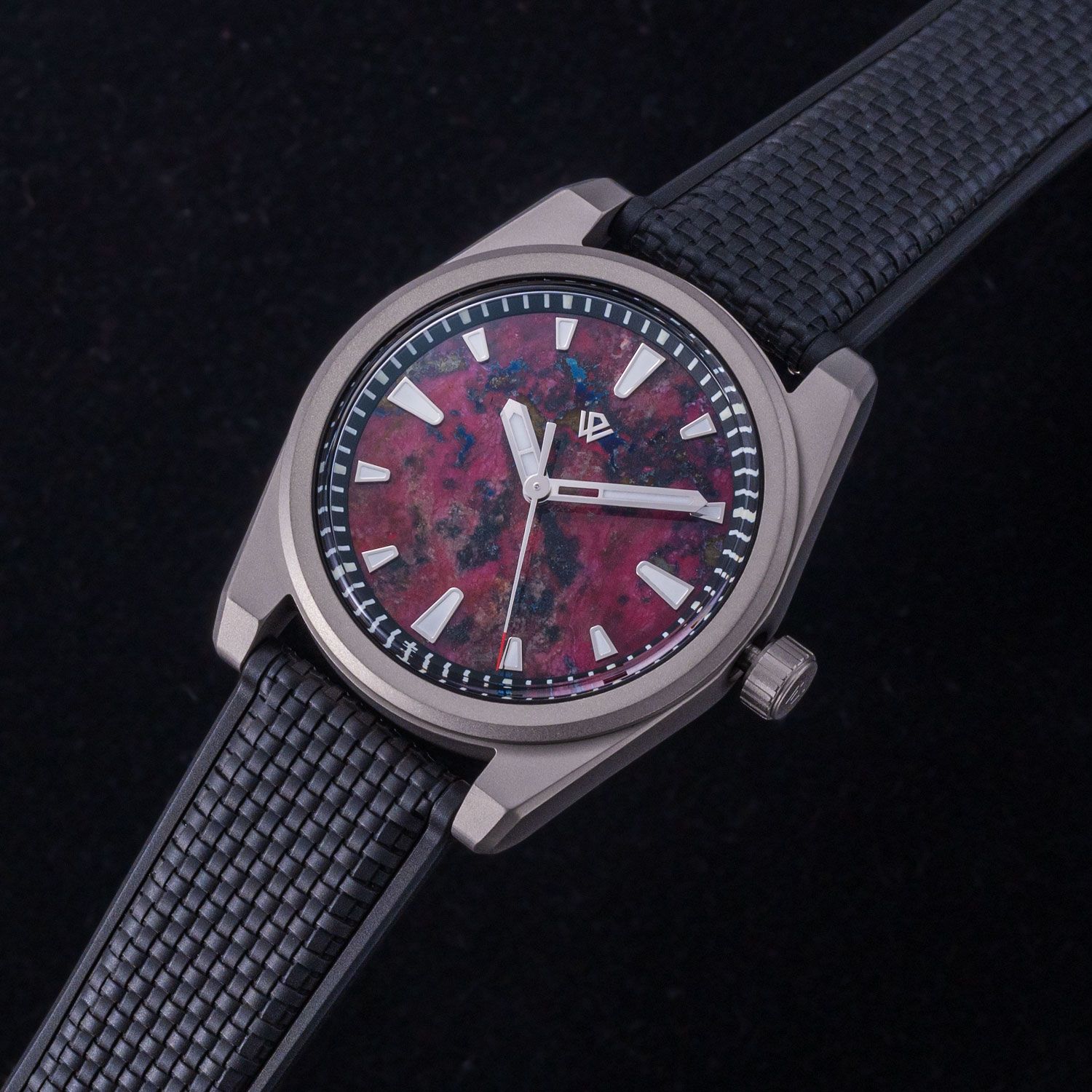 Basilea 39 mm – Rain Flower Stone Dial, Grade 5 Titanium, Soprod M100