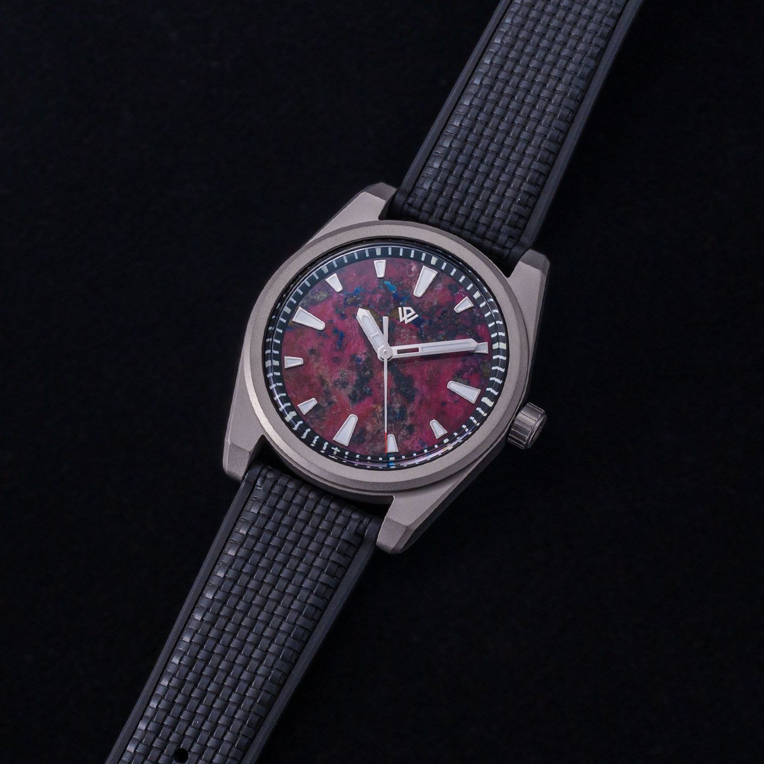 Basilea 39 mm – Rain Flower Stone Dial, Grade 5 Titanium, Soprod M100