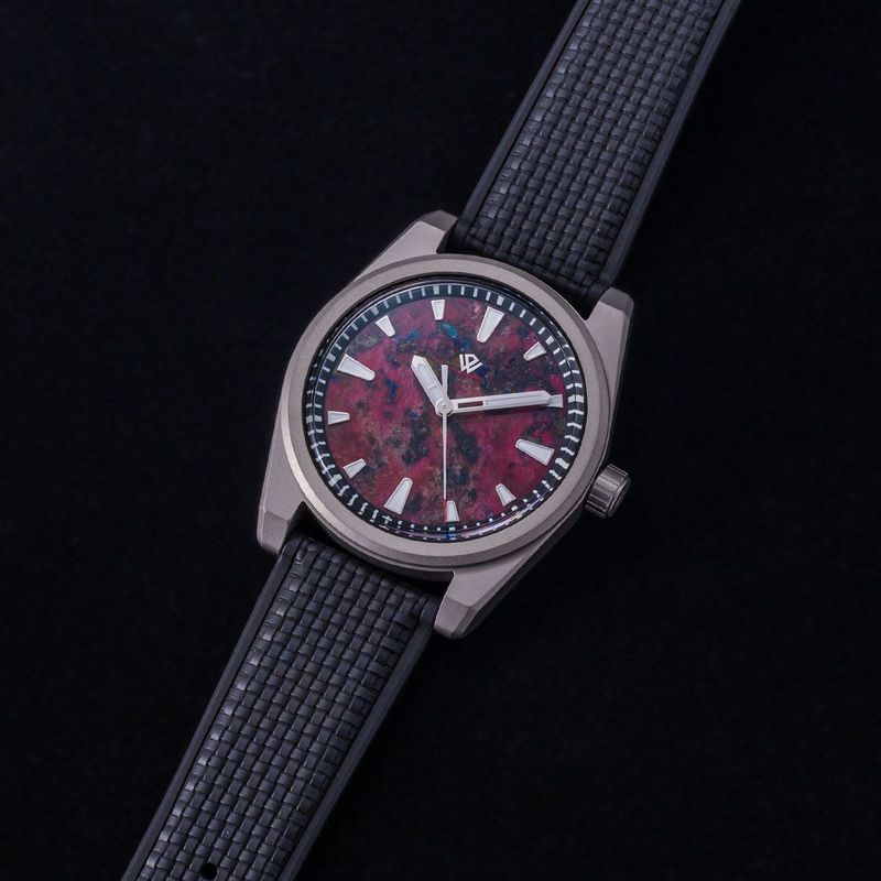 Basilea 39 mm – Rain Flower Stone Dial, Grade 5 Titanium, Soprod M100