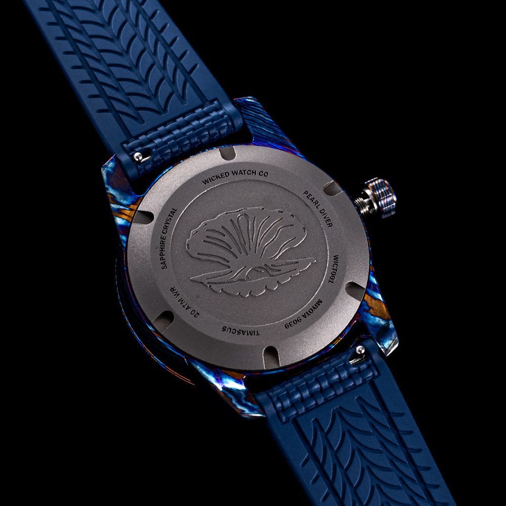 Timascus Pearl Diver V2 39 mm, 200 m | Wicked Watch Co