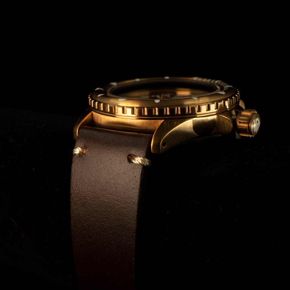 Swiss Made Bronze PEARL DIVER — Pietersite Stone Dial