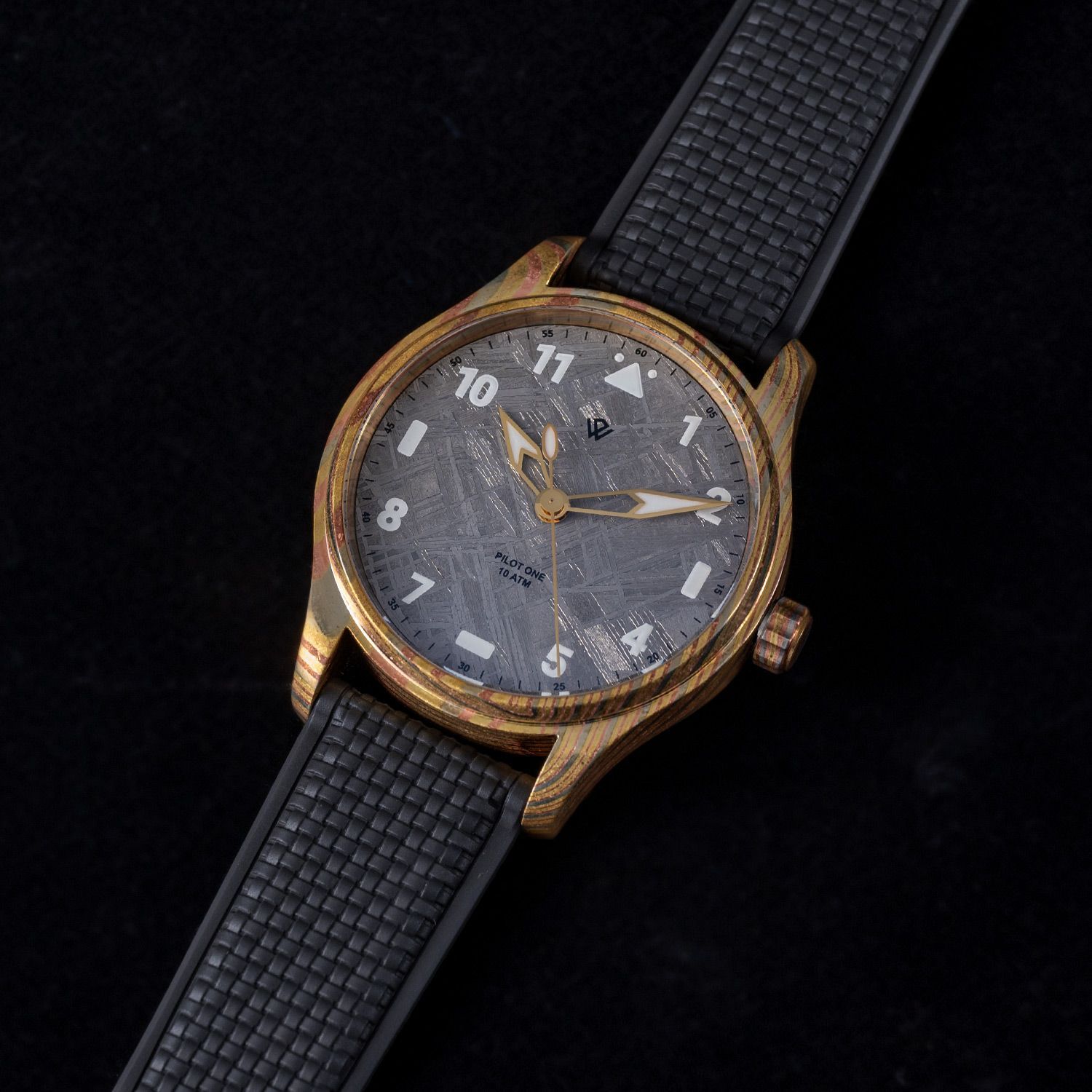 US STOCK Flieger — Mokume Gane & Meteorite (NH38A No-date) – 40 mm