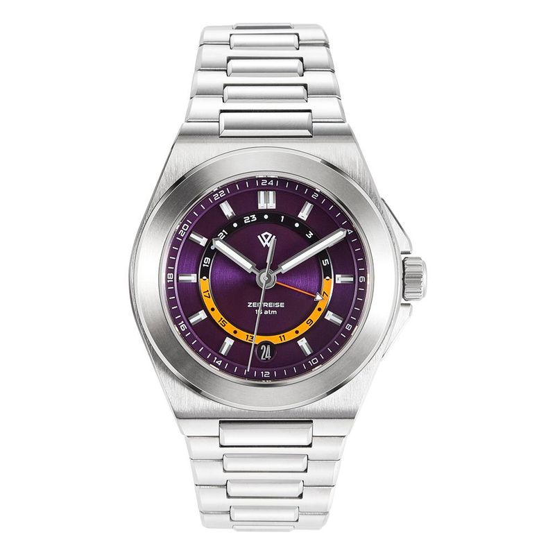 WIC006 GMT Purple - 38 mm Stainless Steel Sports Watch