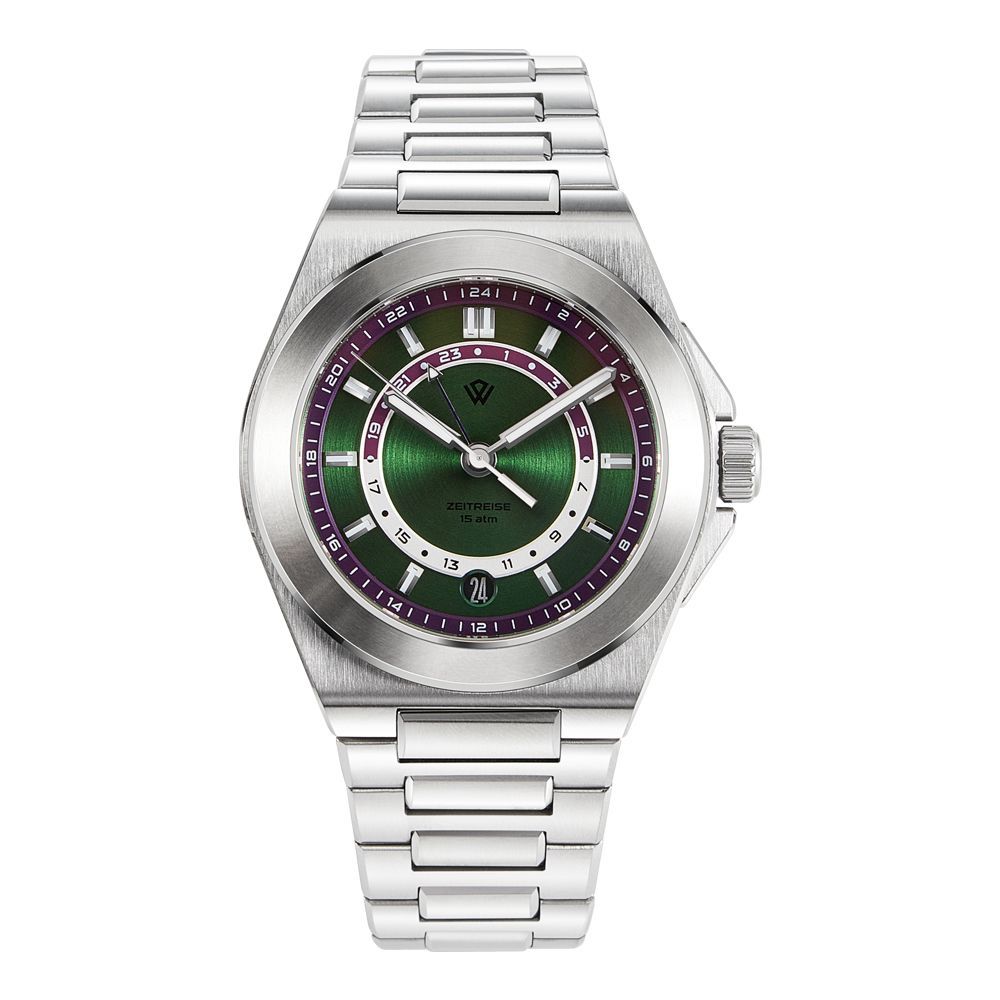 WIC006 GMT Pistachio - 38 mm Stainless Steel Sports Watch WIC006 GMT Pistachio - 38 mm Stainless Steel Sports Watch