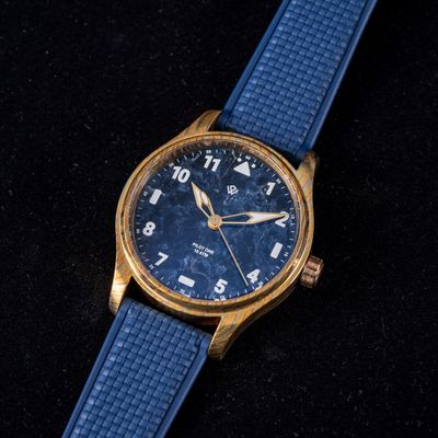 US STOCK Anniversary Flieger — Mokume Gane & Pietersite (NH38A No-date) – 40 mm