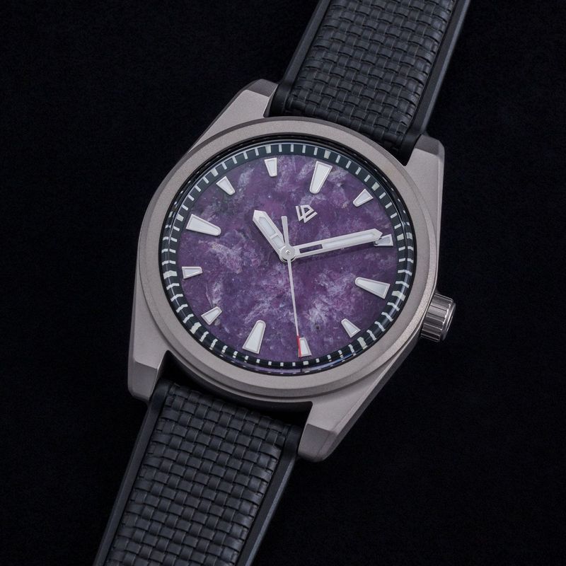 US STOCK Basilea 39 mm – Purple Jade Dial, Grade 5 Titanium, Soprod M100