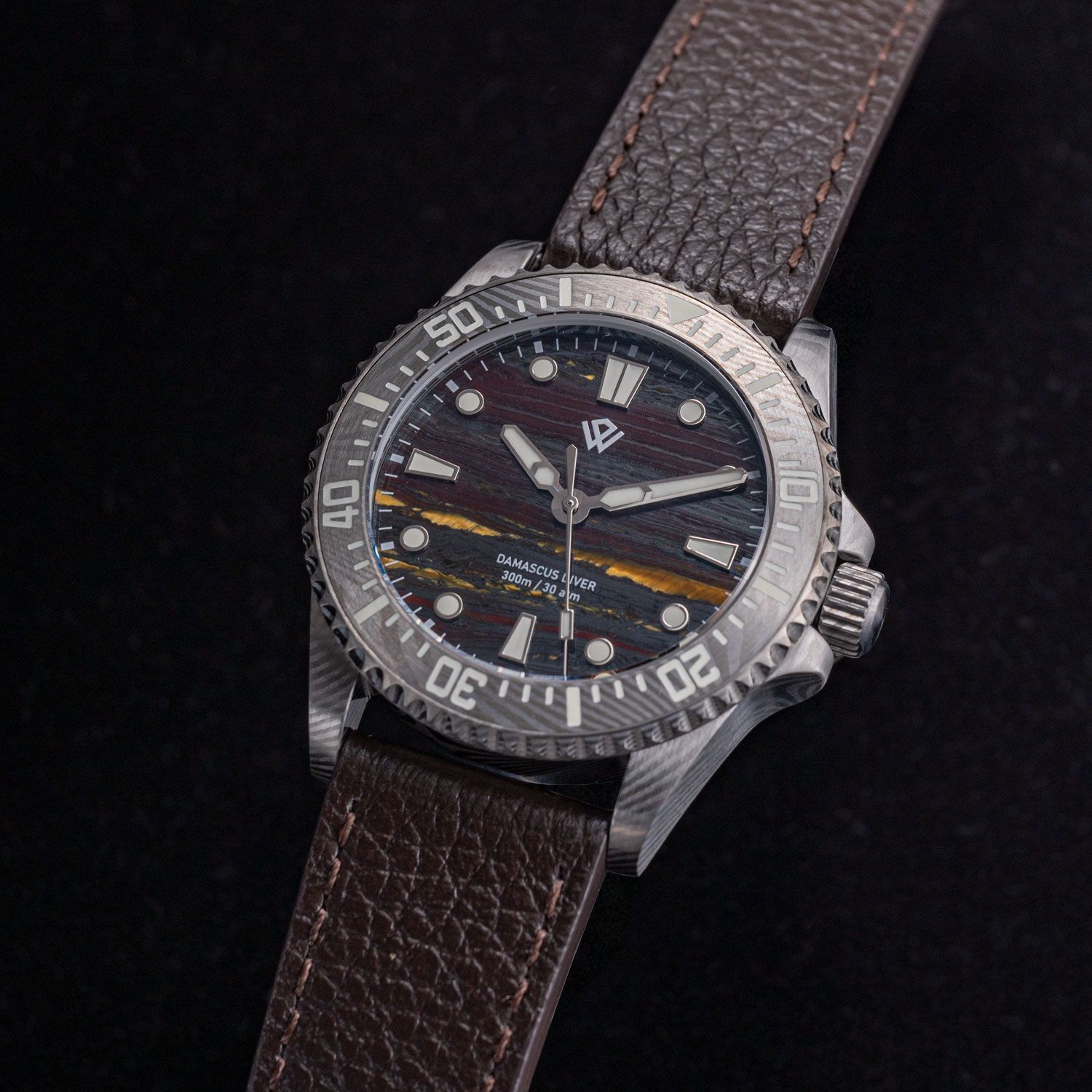 Damascus Diver — Tiger Iron Dial | Swiss ETA Automatic Watch