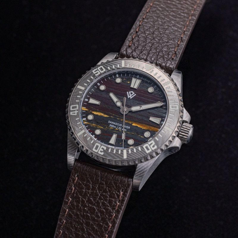 Damascus Diver — Tiger Iron Dial | Swiss ETA Automatic Watch
