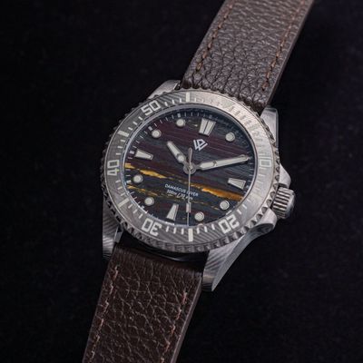 Damascus Diver — Tiger Iron Dial | Swiss ETA Automatic Watch Damascus Diver — Tiger Iron Dial | Swiss ETA Automatic Watch