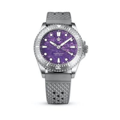 US STOCK Damascus Diver — Charoite Dial | Swiss ETA Automatic Watch US STOCK Damascus Diver — Charoite Dial | Swiss ETA Automatic Watch