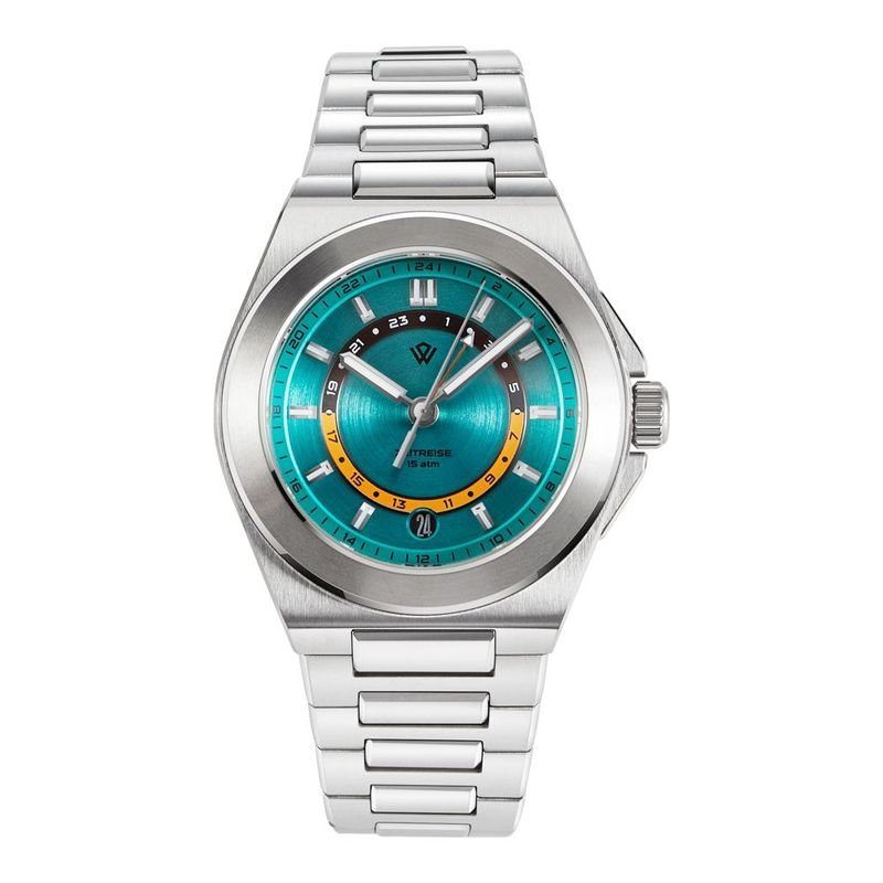 WIC006 GMT Turquoise - 38 mm Stainless Steel Sports Watch - Photo model