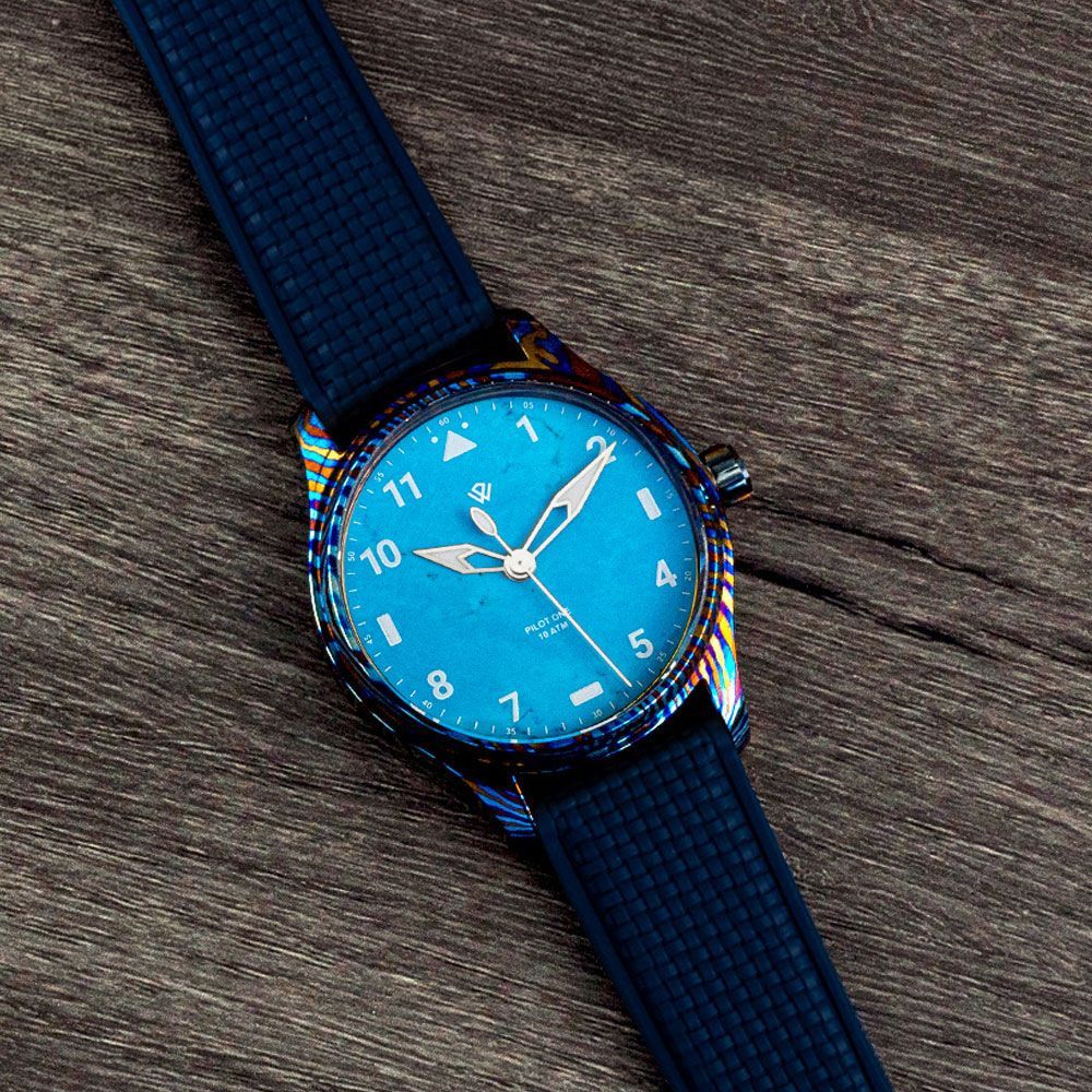 Timascus Anniversary — Turquoise Dial (NH38A No-date) – 40 mm Timascus Anniversary — Turquoise Dial (NH38A No-date) – 40 mm