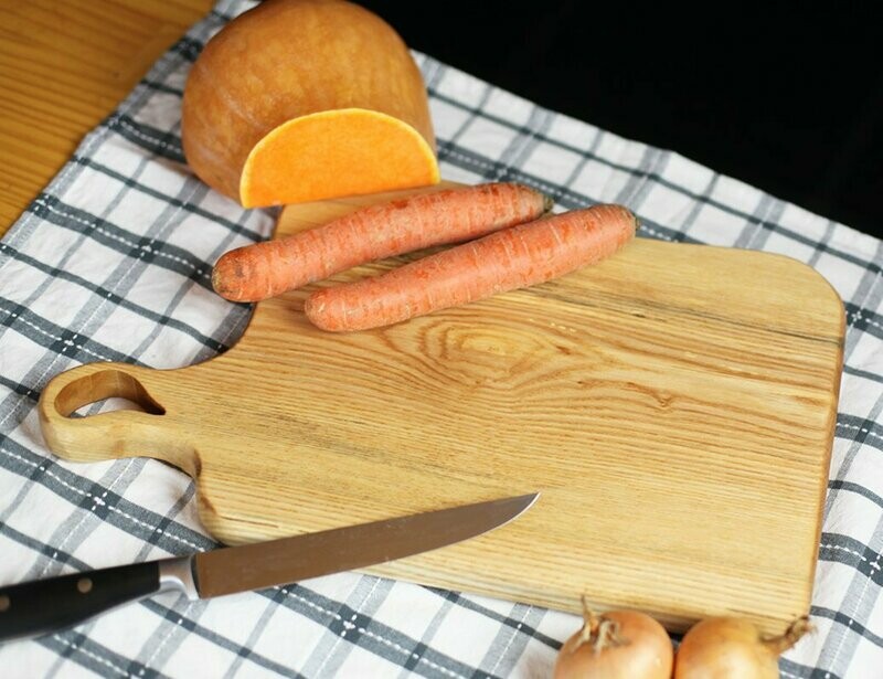 Planche à découper manche décalé