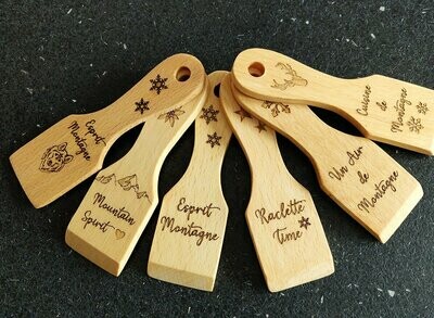 Spatule  raclette en bois personnalisable