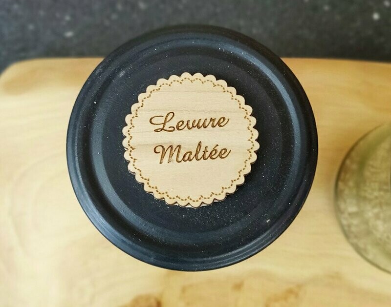 Etiquette ronde dentellée pointillée