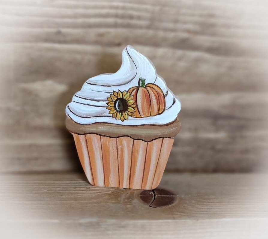 cup cake d'automne, choix du modèle: Cupcake citrouille tournesol