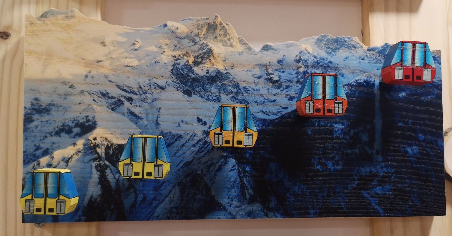 Porte Torchons Téléphérique la Grave la Meije Porte Torchons Téléphérique la Grave la Meije "5 patères" Photo impression et cabines couleurs