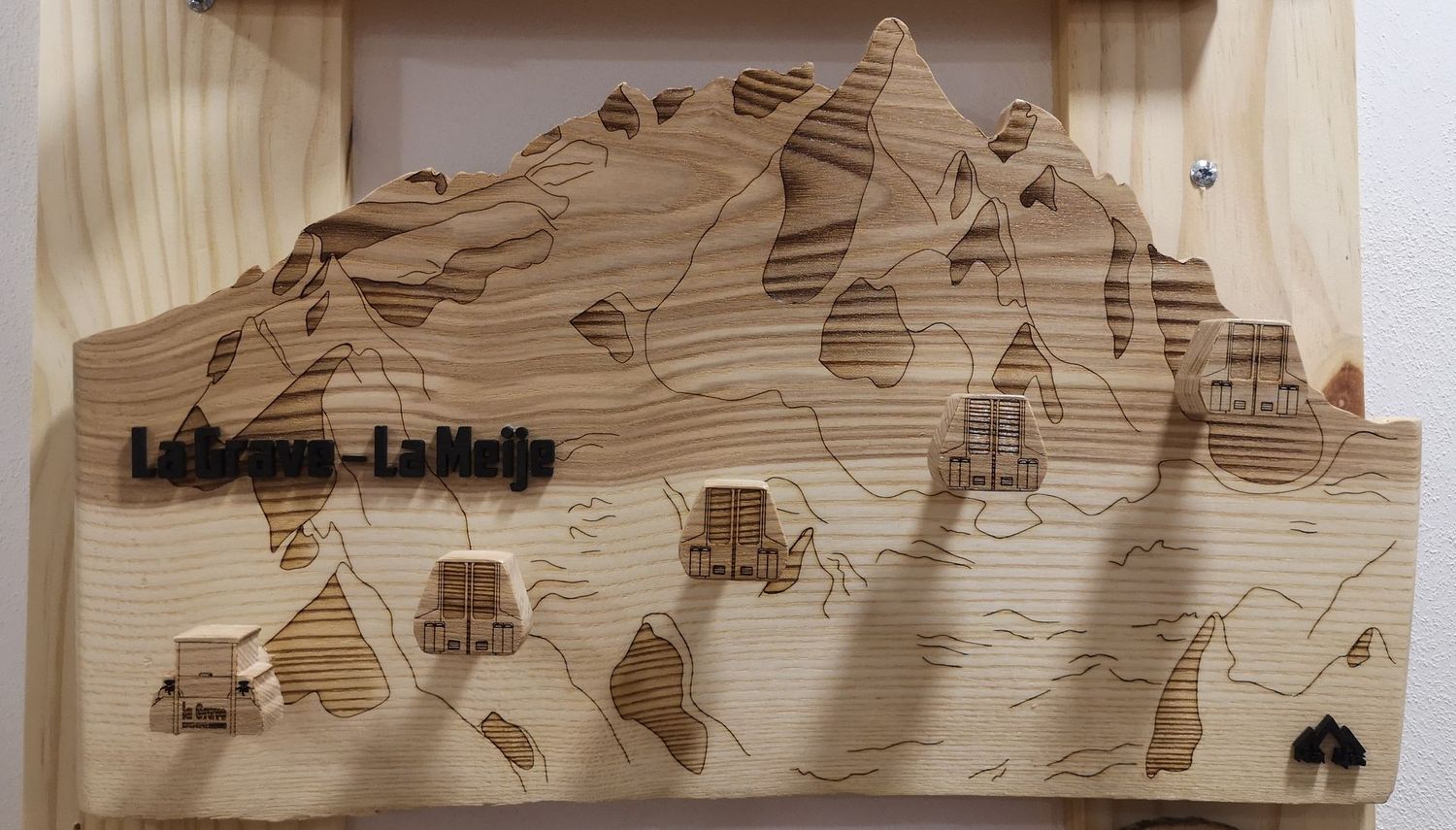 Porte Torchons Téléphérique la Grave la Meije Porte Torchons Téléphérique la Grave la Meije "5 patères" gravé