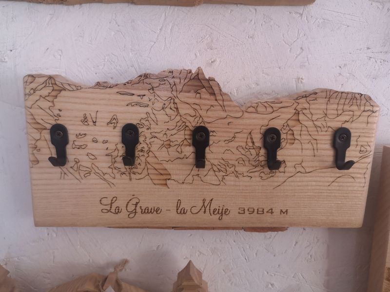 Accroche clefs Panorama du massif de la Meije Accroche clefs Panorama du massif de la Meije