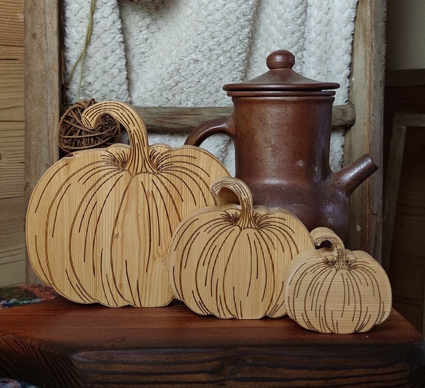 citrouille gravée à poser