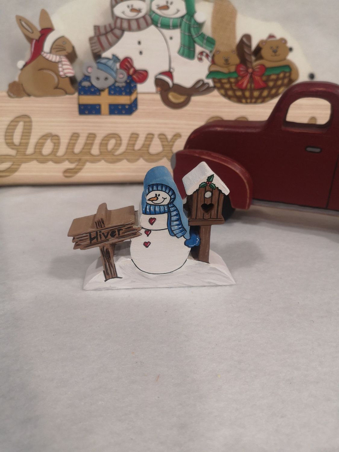 Décoration d'hiver pour truck de saison, Taille du Modèle: Pour Truck de Saison 30 x 15 cm, Type de Modèle: Bonhomme de neige HIVER