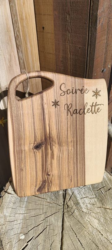 Planche présentation/découper "Soirée Raclette"