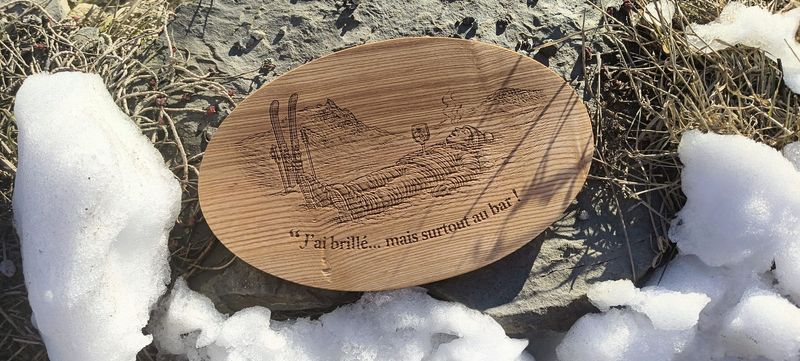 Planche ovale "j'ai brillé"