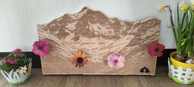 Porte Manteaux Fleurs de montagne, 4 patères Porte Manteaux Fleurs de montagne, 4 patères