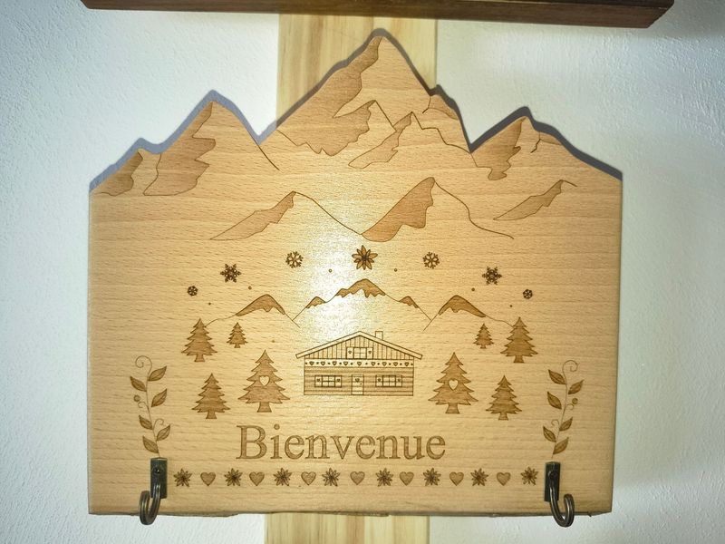 Accroche clefs ou torchons "Bienvenue"